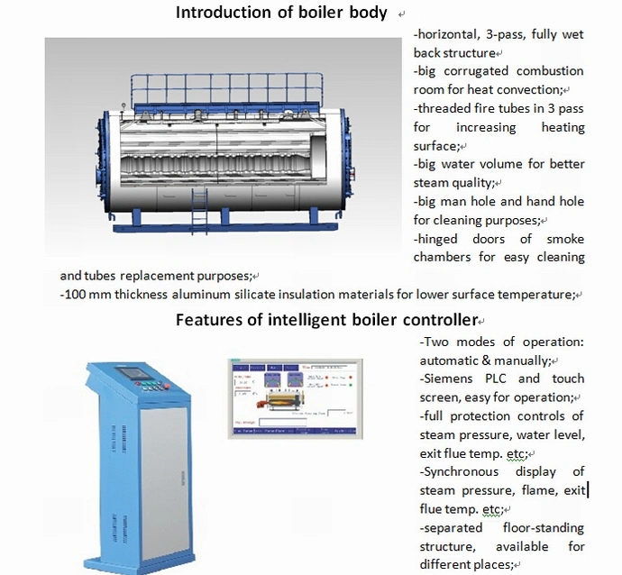 Packaged Gas, Oil, Dual Fuel Steam Boiler with European Burner