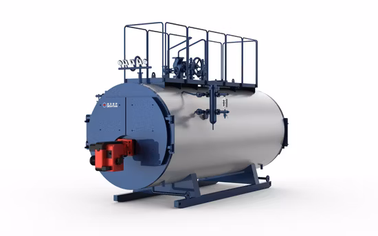 Caldaia monoblocco a vapore a gas, gasolio e doppia alimentazione con bruciatore europeo